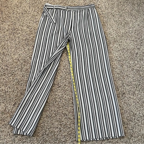 2/$30 ASOS plus size wide leg pants.  White and black striped.  Size 14. - Picture 6 of 13
